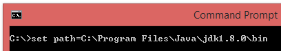 Set Java path from cmd