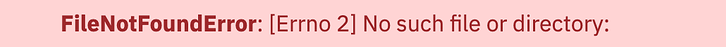 python file not found error